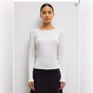 Leset Pointelle Set in White